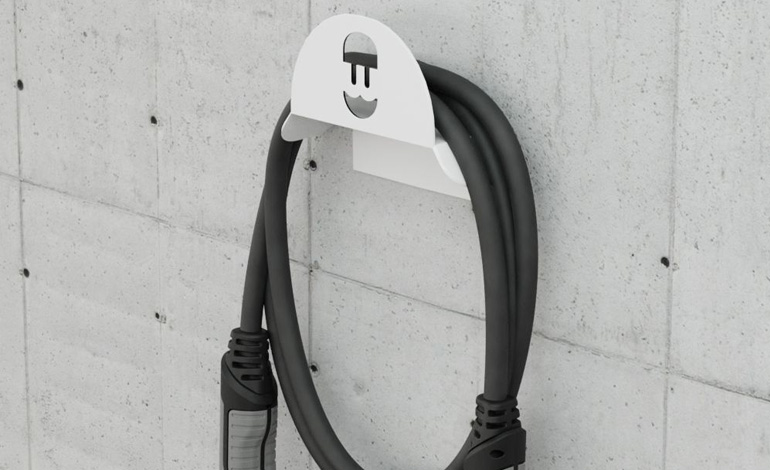 Support de câble chargeur pour voiture électrique Blanc chez Become Electric  